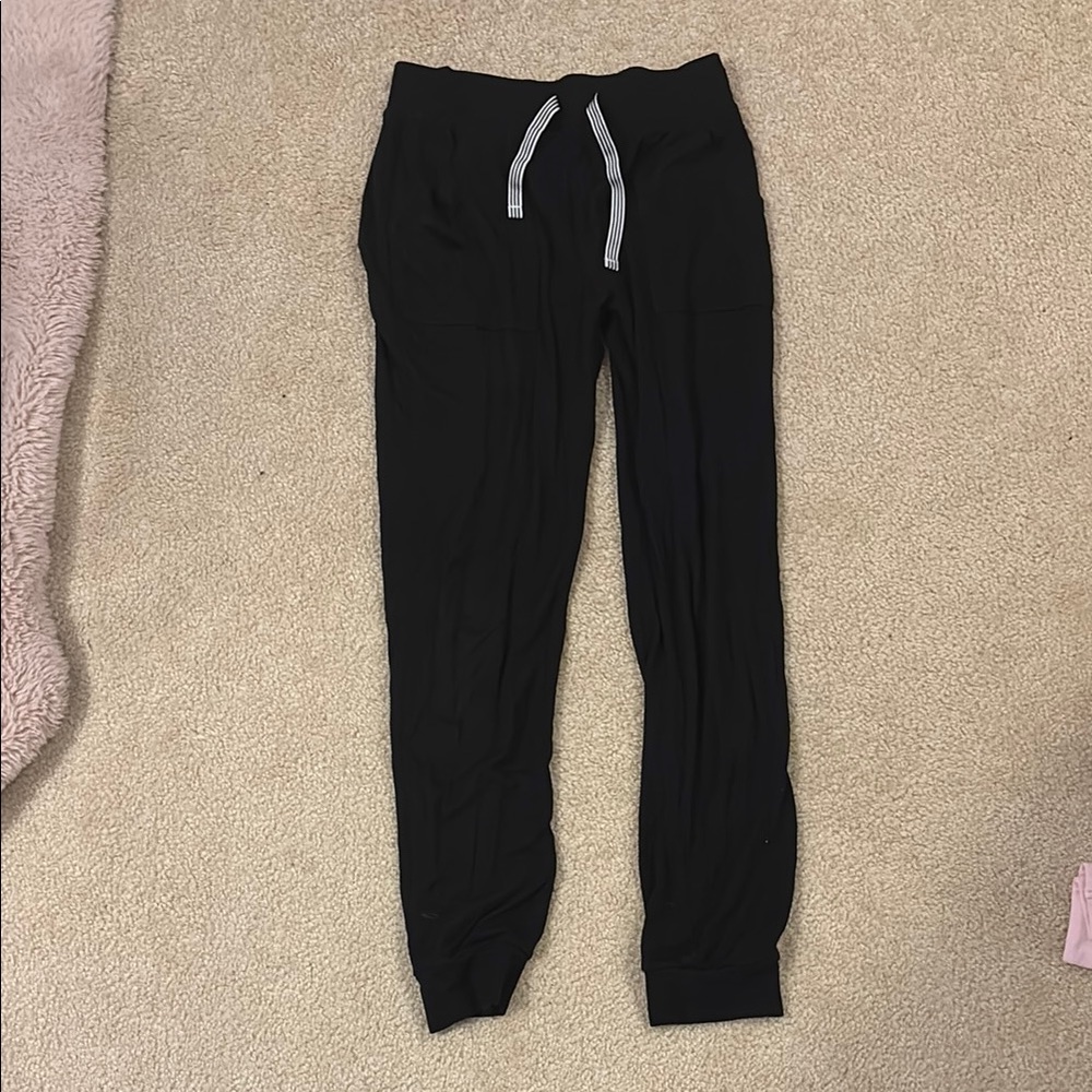 Black Jogger Pants with Drawstring